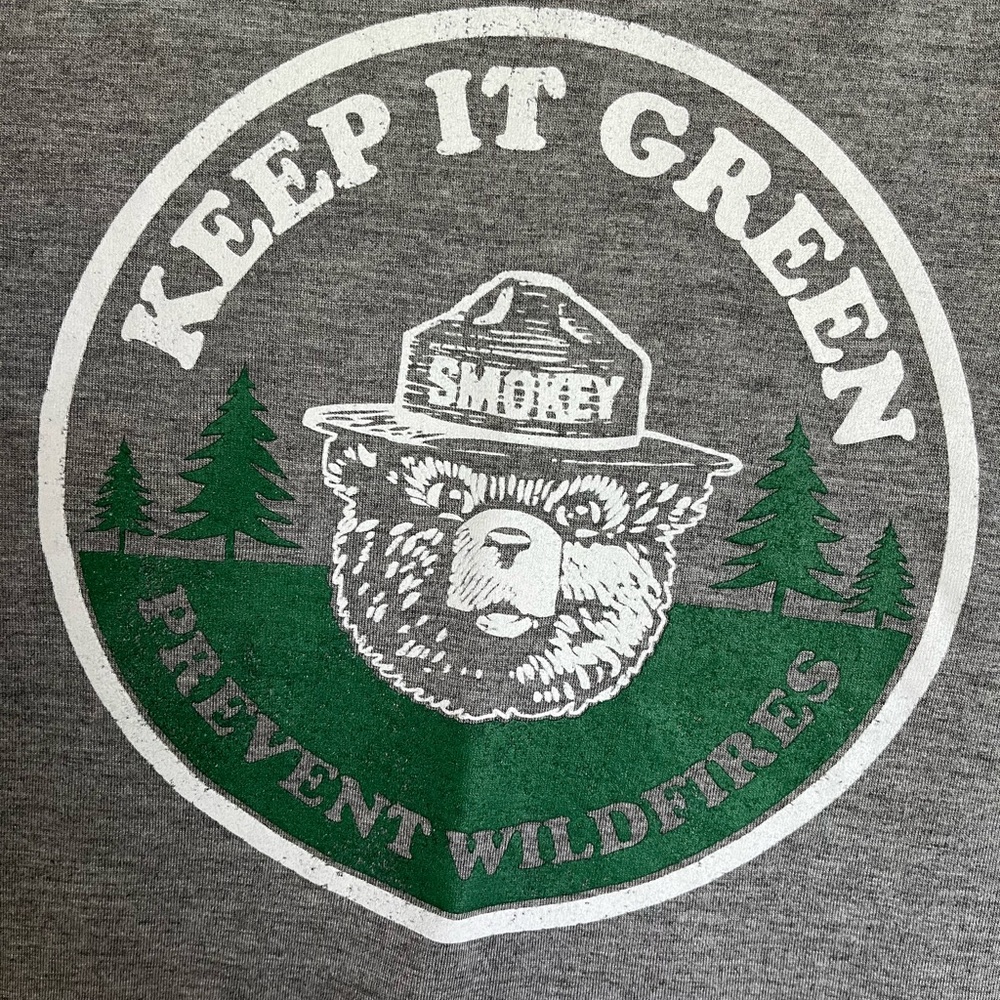 Gray Smokey Bear Graphic Tee